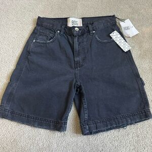 Black Urban Outfitters BDG Men’s Utility Carpenter Skater Y2K Shorts Distressed